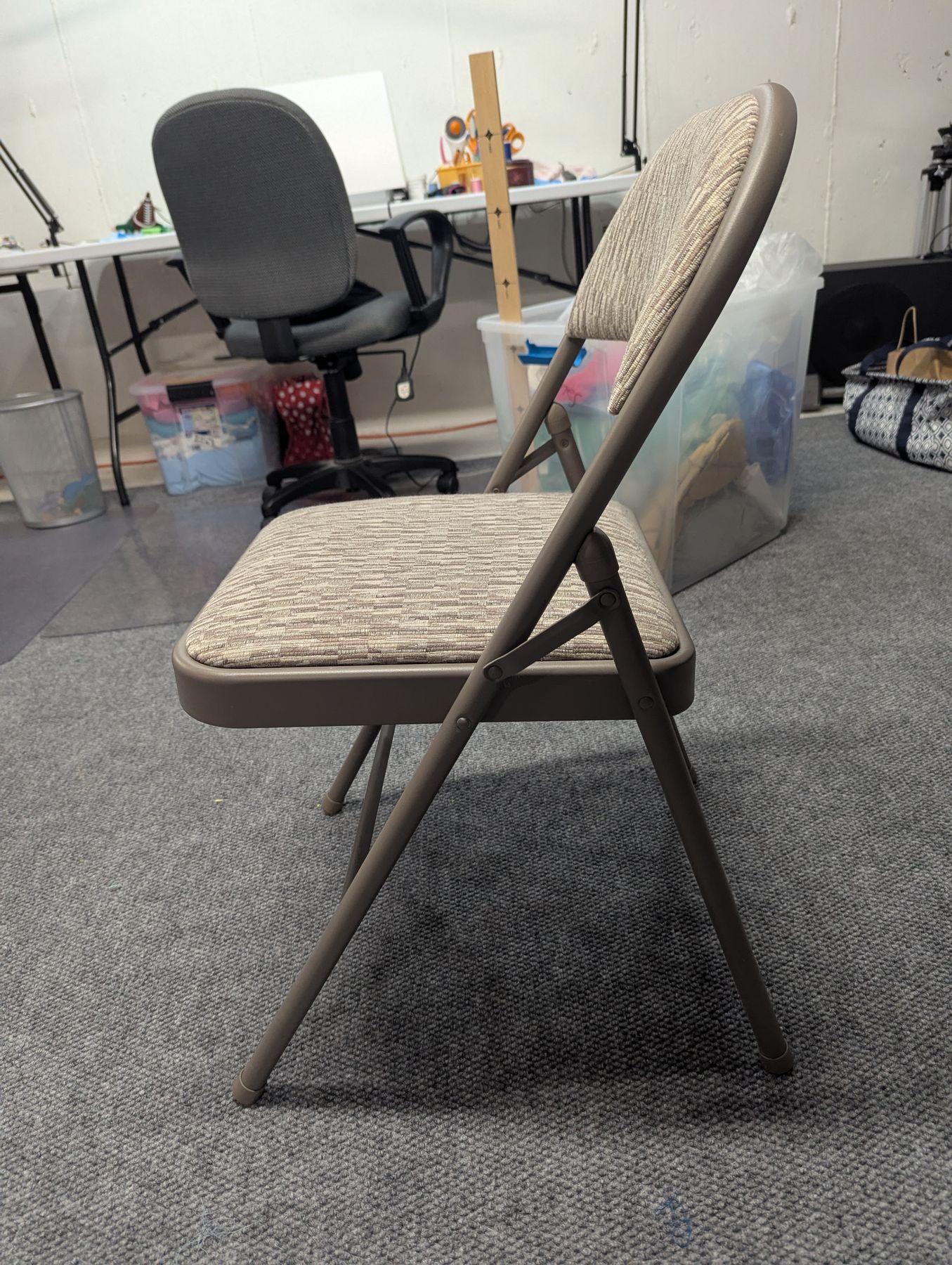 Brown folding chair
